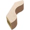 Ekena Millwork 3-inch W x 10-inch D x 10-inch H Carmel Rough Cedar Woodgrain TimberThane Knee Brace, Primed BRCUR03X10X10CARRCPR - alternate 2